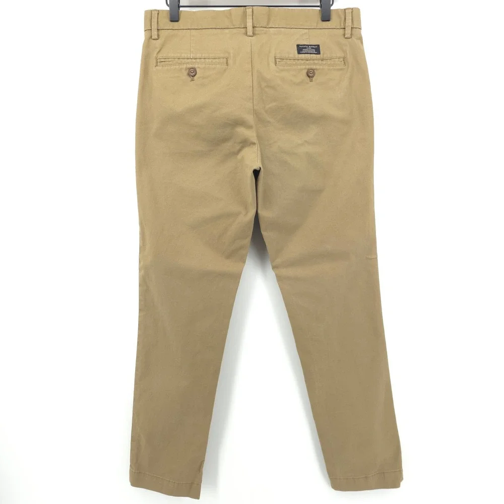 Banana Republic Mens Pants Mason Chino 31x30 Khaki Tan Athletic Tapered Stretch